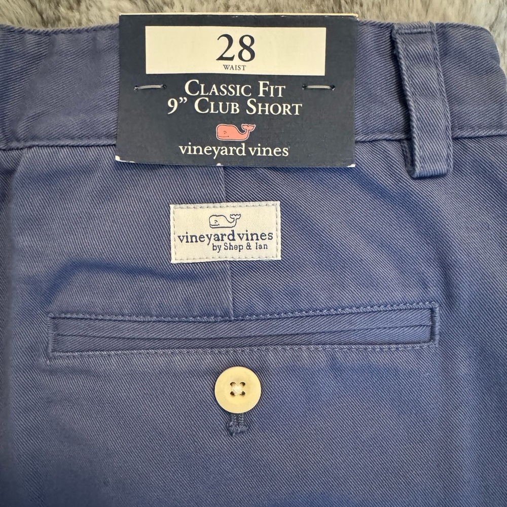 NWT Vineyard Vines Mens’ 9" Classic Fit Blue Shorts Size 28 🐳 - Picture 3 of 5